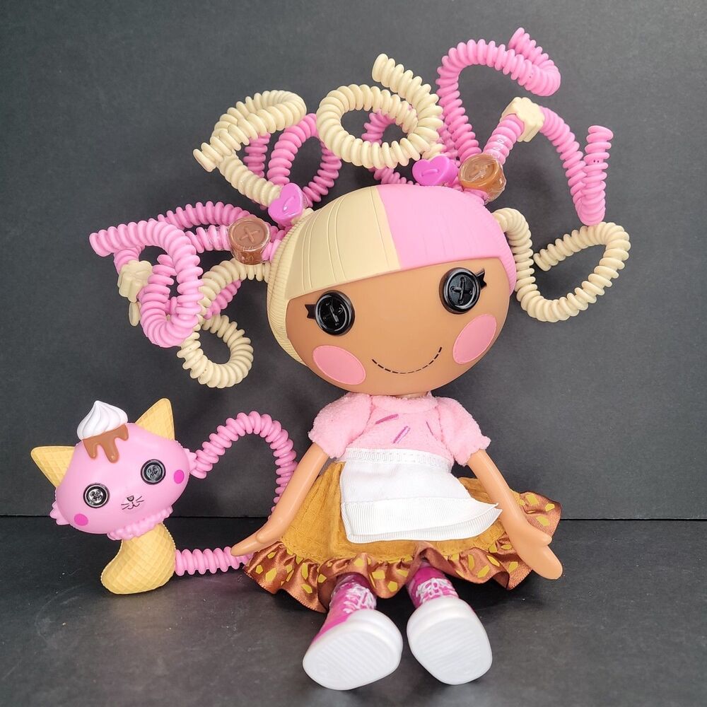 Lalaloopsy Doll Scoops Waffle Cone 12" With Pet Cat Ice Cream Partially Sealed